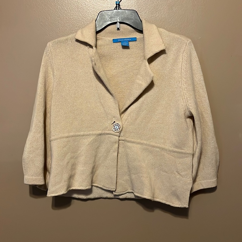 White + Warren Cashmere Crop Sweater